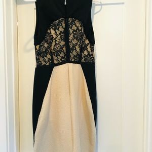 Rachel Roy black and cream lace dress.